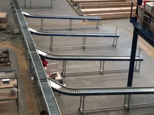 Roller conveyor line